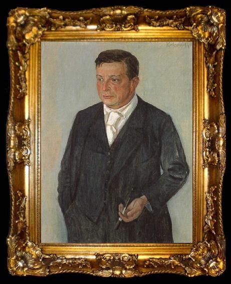framed  Leopold Graf Von Kalckreuth Portrat Pau Cassirer, ta009-2
